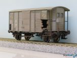 SBB K2 37285 grau mit Bremserhaus und Rangierunfall gealtert
