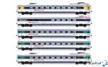 5-teiliges Ergänzungsset SBB "CISALPINO" ETR 470 silbrig Ep. V