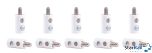 10x Stecker weiss
