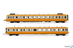 2-teiliges Set Dieseltriebzug SNCF RGP2 orange/inox Ep. IV Digital Sound