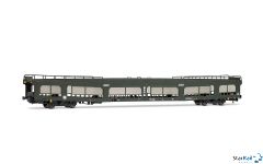 Autotransportwagen SNCF DD DEV 66 grün mit weissem Logo und semitransparenten Schutzpanelen Ep. IV 