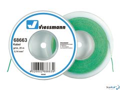 Kabel auf Abrollspule 0,14 mm² grün 25 m
