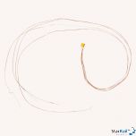 LED 0605 warmweiss und rot mit Kupferlackdraht 2 Stück