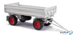 Anhänger IFA HW60 mit Kippgestänge und Niederdruckbereifung Aufsatz grau