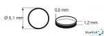 N Haftreifen-Satz Ø 5.1 x 0.5 x 1.2 mm 10 Stück
