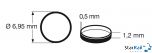 N Haftreifen-Satz Ø 6.95 x 0.5 x 1.2 mm 10 Stück