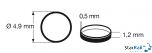 N Haftreifen-Satz Ø 4.9 x 0.5 x 1.2 mm 10 Stück