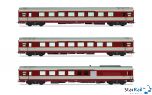 3-teiliges Set 2: Personenwagen SNCF Gran Confort A8u, A8tu, A4Dtux TEE "Le Kléber" Ep. IV