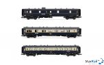 3-teiliges Set 1 CIWL Wagen "Edelweiss Pullman Express" Ep. II Innenbeleuchtung