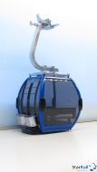 Gondel Omega IV Umlaufkabine blau