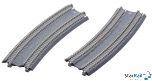 Übergangsgleis gebogen zweigleisig R480 & R447 22,5°