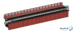 Blech verkleidete Trägerbrücke rot 124 mm S124T