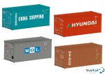 4-teiliges Set Container 20 ft.