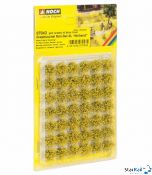 Grasbüschel Mini-Set XL “blühend” gelb veredelt, 42 Stück, 9 mm