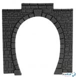 Tunnel-Portal 1-gleisig 11 x 11 cm Kunststoff 2 Stück 