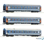 3-teiliges Set 1: Reisezugwagen D 374/375 „Vindobona/Hungaria“ MAV