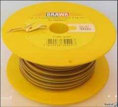 Flachbandlitze 0.25 mm² gelb braun