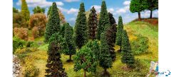 15 Mischwaldbäume sortiert passend für H0 und TT