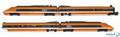 4-teiliges Set TGV Sud-Est orange Weltrekord 380 km/h