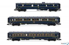 3-teiliges Set 1 Schlafwagen und Gepäckwagen „Train Bleu” Ep. III 