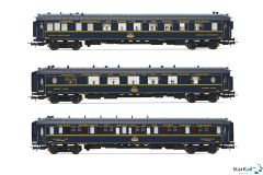 3-teiliges Set 2 CIWL Schlafwagen, Salonwagen und Speisewagen "Train Bleu" Ep. III