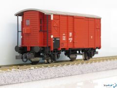 Gedecker Güterwagen SBB Typ K2d rot für Eilgutsendungen mit Bremserhaus Ep. III