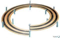 LAGGIES Gleiswendel-Komplettbausatz Aufbaukreis 1-gleisig