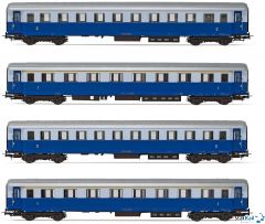 4-teiliges Set FS Reisezugwagen "Treno Azzurro" Ep. IIIb