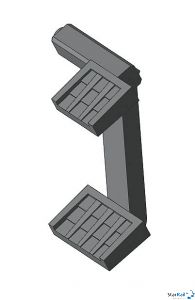 UIC-Aufstieg lackiert  weissaluminium