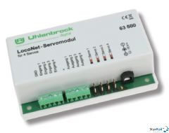 LocoNet- Servomodul für 4 Servos